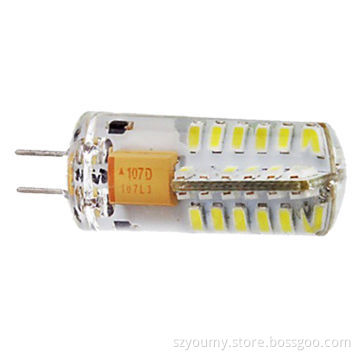 G4 SMD 3014 24-piece 2W LED Silicone Super-bright White Mini Chandelier Bulb, 12V DC